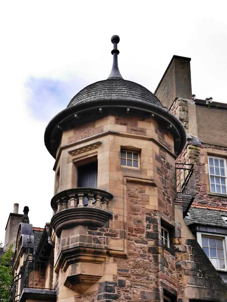 Zbliżenie Historyczne Wokół Tower Royal Mile Edynburg Szkocja Wysokiej Jakości — Zdjęcie stockowe
