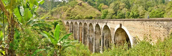 Panorama Över Spektakulära Nio Bågar Bron Ella Sri Lanka Högkvalitativt — Stockfoto