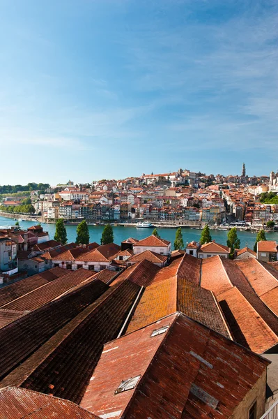 Vista de Oporto desde Vila Nova de Gaia — Foto de Stock
