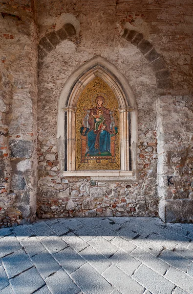 Mosaico de Madonna en Taormina —  Fotos de Stock