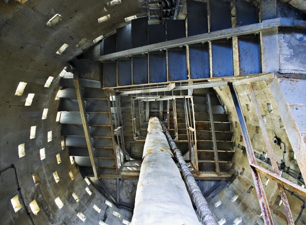 Inside of an abandoned tower — Stock Photo, Image