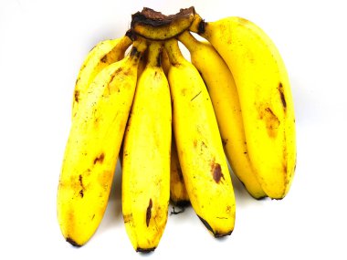 Beyazlar üzerinde soyutlanmış muzlar