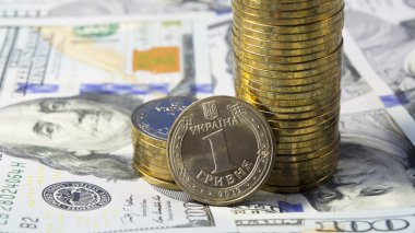 Ukrayna para birimi Grivnası (hryvnia, Uah) Döviz Kuru dolar ABD (Usd için yükselen gösteri)