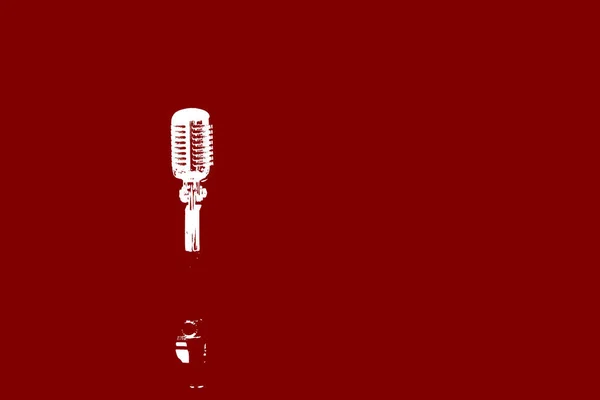 Illustration Vintage Microphone Style — ストック写真