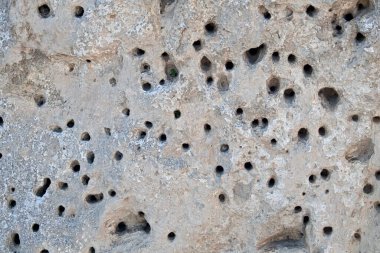 Sassi 'deki eski Tuff binaları, Matera.