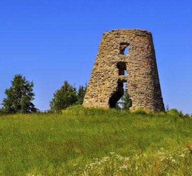 Tepedeki kalıntıları