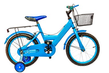 Çocuk Bisiklet izole kırpma yolu ile beyaz arka plan