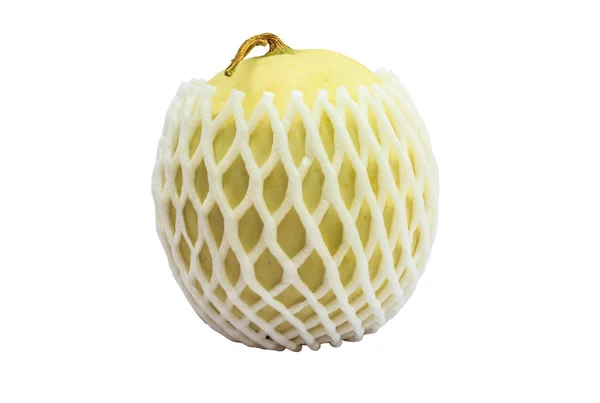 Meloun melonpacked s ochrannou pěnou čisté izolovat bílé ba — Stock fotografie