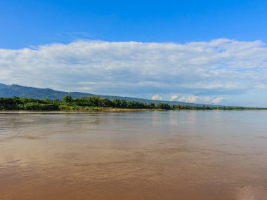 Khong river at Ahong silawas Temple in Bueng kan ,Thailand 