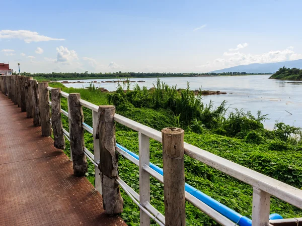 Khong river at Ahong silawas Temple in Bueng kan ,Thailand 