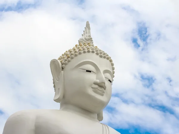 Vinger witte Boeddhabeeld in thailand tempel — Stockfoto