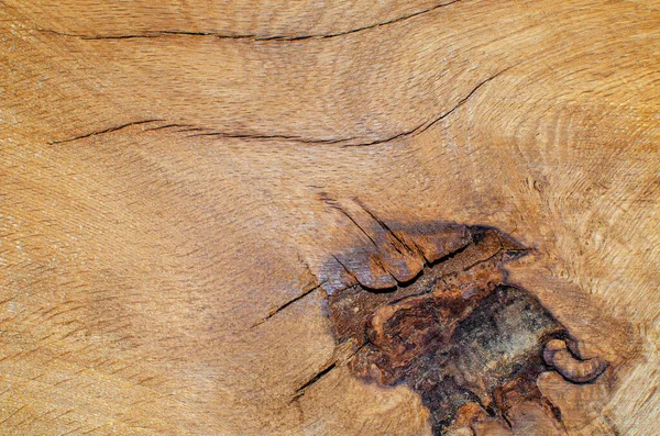 Textura de madeira, fundo grunge marrom, prancha de carvalho rachado — Fotografia de Stock