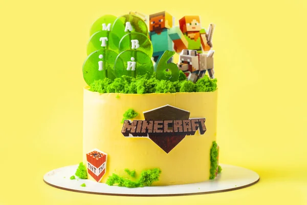 Kiev Ucrânia Junho 2021 Bolo Aniversário Para Minecraft Jogo Fundo —  Fotografia de Stock Editorial © alexanderon #551316964