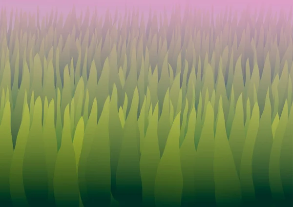 Vektorillustration. Græs i tåge . – Stock-vektor