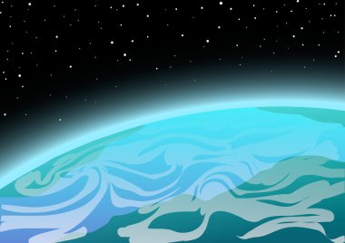 Vektör çizim. Dünya'dan alan.