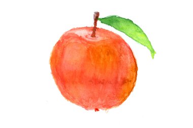 Suluboya içinde elma