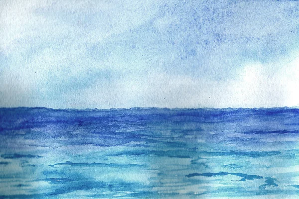 Oceán v akvarel — Stock fotografie