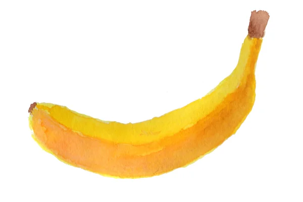 Banan w akwarela — Zdjęcie stockowe