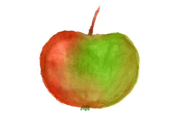 Apple in aquarel — Stockfoto