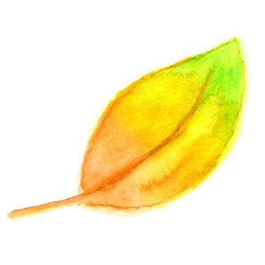 Sonbahar yaprak suluboya.