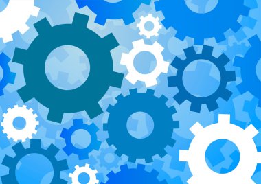 Gears'ı ile vektör arka plan. Ayarları ve parametreleri çalışma sürecinin.