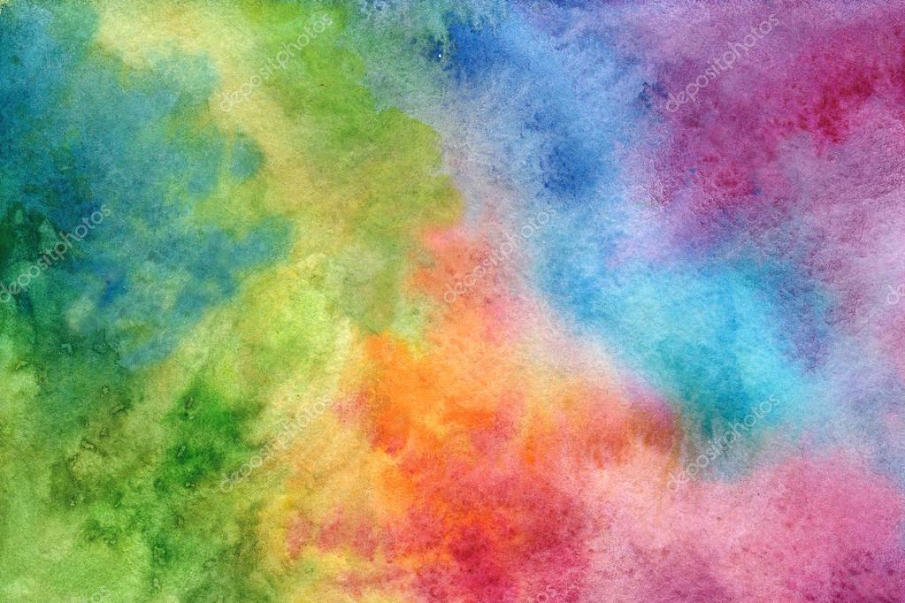 Multicolored background in watercolor — Stock Photo ...
