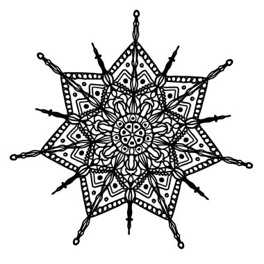 Beyaz arkaplanda izole edilmiş vektör kar tanesi