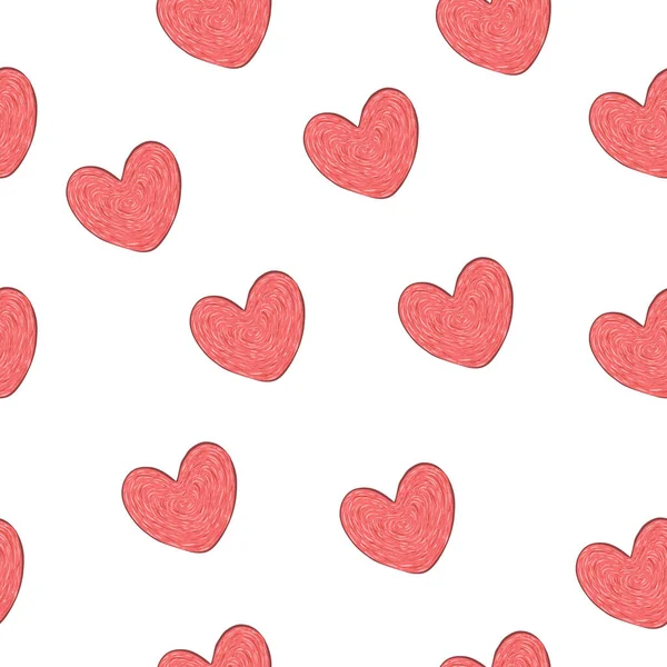 Fond sans couture vectoriel avec des cœurs pour la Saint-Valentin — Image vectorielle