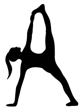 Vektör Siluet kadın figürü zindelik için poz