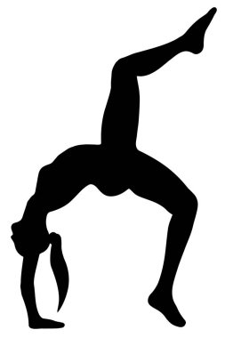 Vektör Siluet kadın figürü zindelik için poz