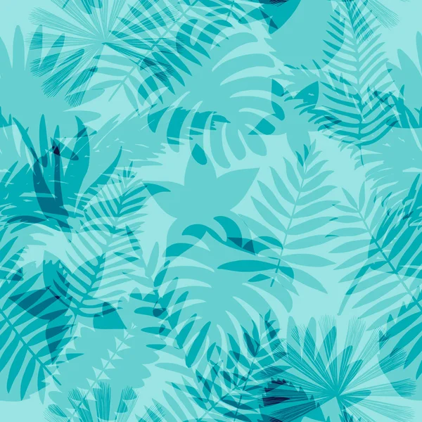 Seamles tropical abstrait fond bleu — Image vectorielle