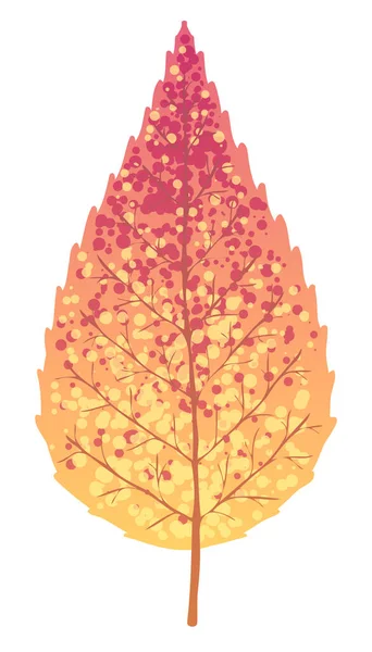 Vector autumn leaf isolated on white background — Stock Vector