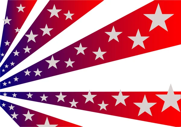 Symbolika flagi amerykańskiej. Gwiazdy i paski. — Wektor stockowy