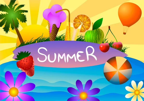 Summer time. — Stock Vector