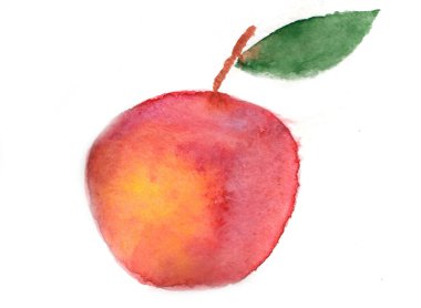 Suluboya içinde elma