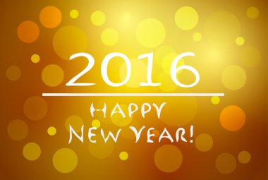 Vektör çizim. New Year's Eve 2016. Sarı bir arka plan üzerinde yazıt.