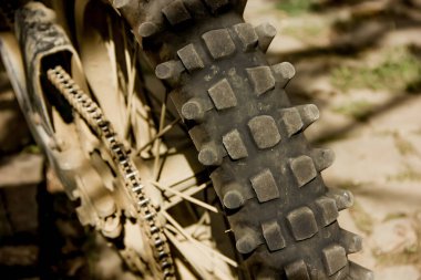 Arka Tekerlek Dağı Motosiklet Koruyucusu Yakın çekim Ayrıntısı