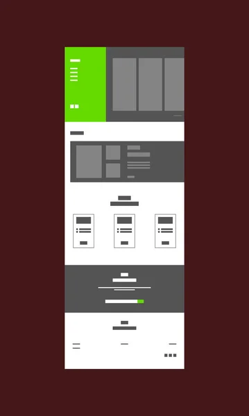 Web Design Wireframe Template Online Business Editable File Vector — Stock Vector