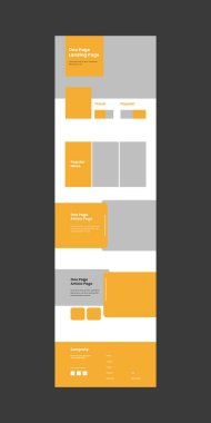 Web UI iniş sayfası tasarımı, çevrimiçi iş için düzenlenebilir şablon dosyası