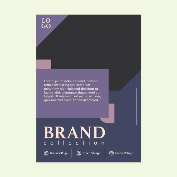 Modèle Flyer Design Promotionnel Pour Vente Affaires Style Élégant Modifiable — Image vectorielle