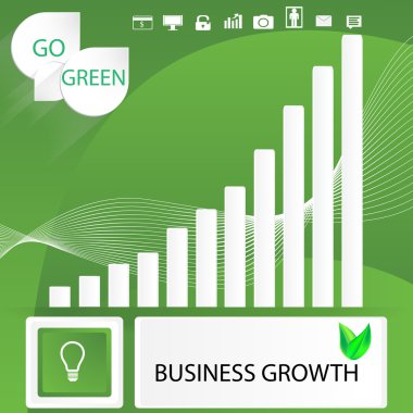 Git yeşil iş soyut Infographic öğeleri