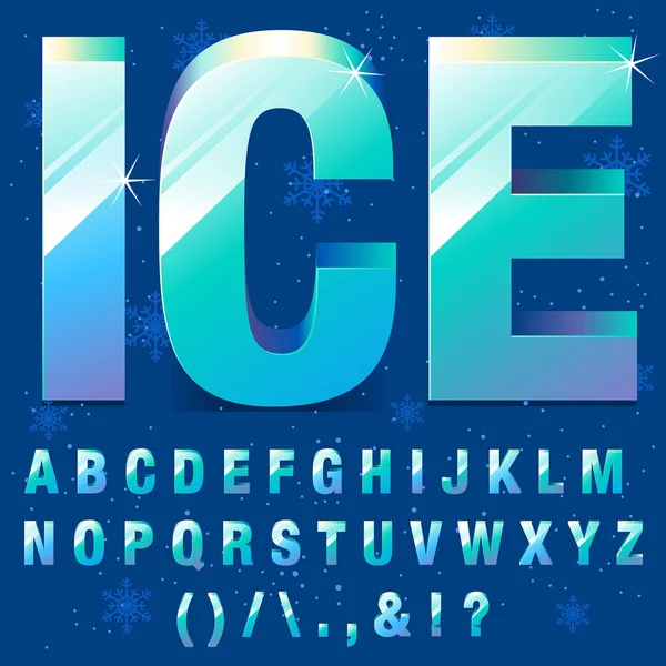 Lettres sur les glaces — Image vectorielle