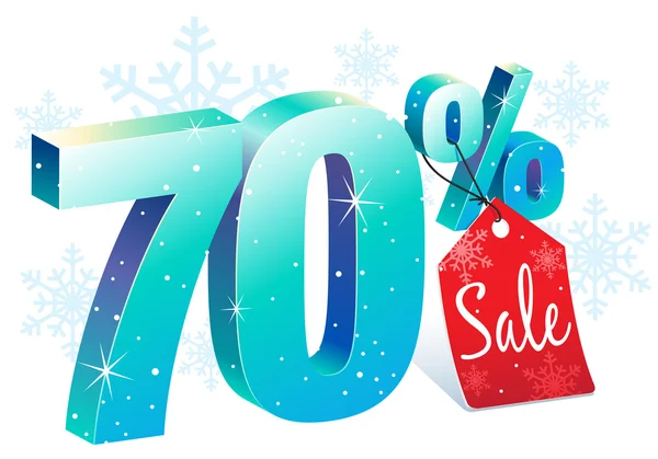 Winter Sale 70 Percent Off Discount — Stock Vector