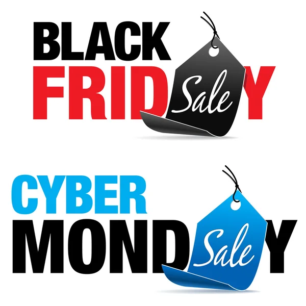 Black Friday et Cyber Monday Vente — Image vectorielle