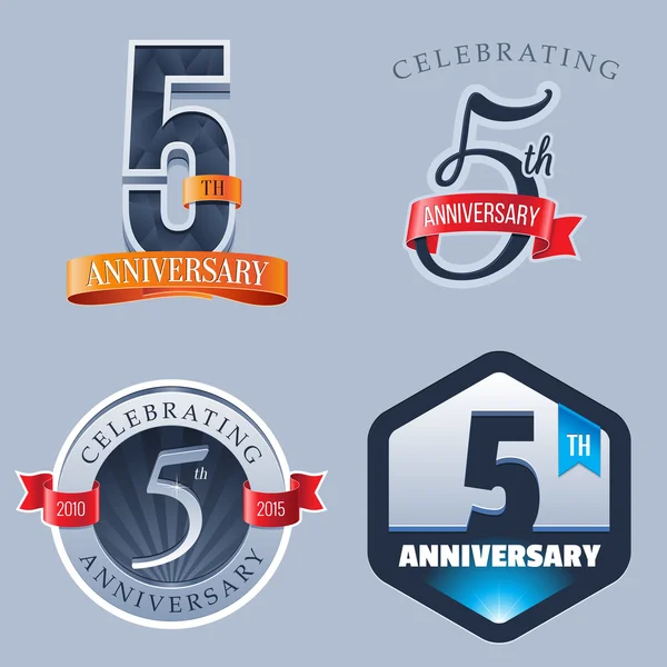 Logo anniversaire de 5 ans — Image vectorielle