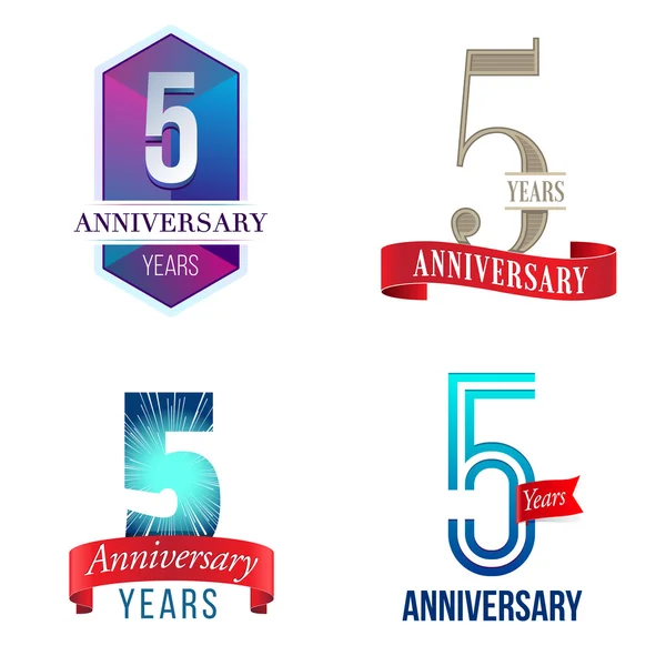 Logo anniversaire de 5 ans — Image vectorielle