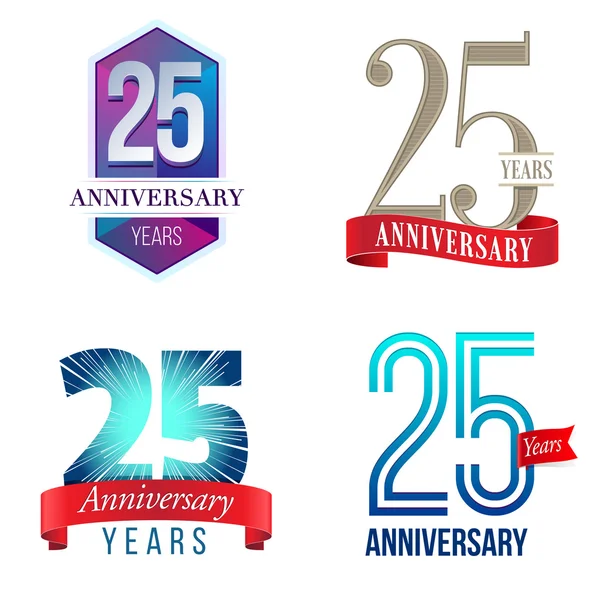 25 let Výročí logo Stock Ilustrace