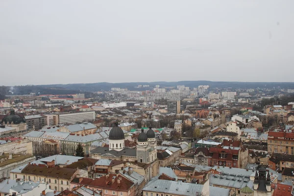 Gesamtansicht der Stadt vom Turm der Kirche der Heiligen Olga und Elisabeth — Stockfoto