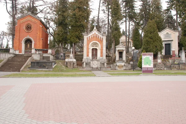 Centrální náměstí Lychakiv hřbitov ve Lvově — Stock fotografie