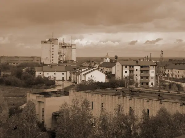 Kilátás Ablakból Városra — Stock Fotó